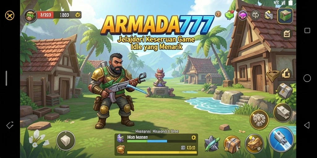 Gameplay ARMADA777 yang santai dan interaktif di dunia game Idle.