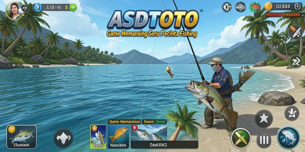 Tampilan gameplay ASDTOTO yang menarik saat menangkap ikan.
