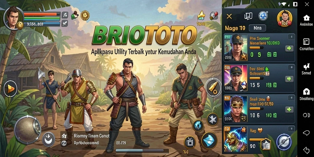 Tampilan utama BRIOTOTO dengan fitur-fitur Utility best.
