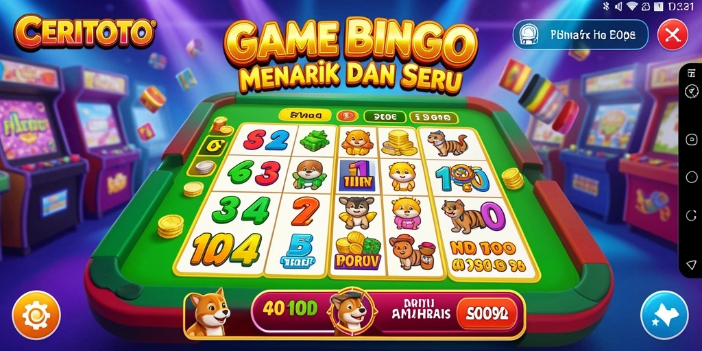 Screenshot CERITOTO menampilkan gameplay Bingo yang seru dan interaktif.