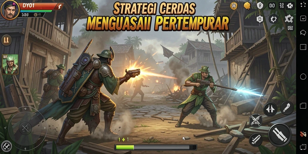 Tangkapan layar gameplay DYO1 menampilkan serangan strategis dan kolaborasi antar pemain.