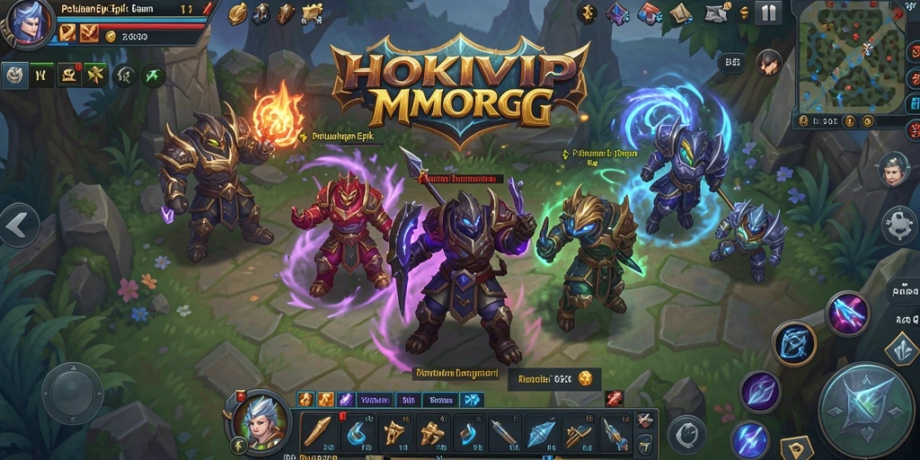 Tampilan gameplay epik HOKIVIP di dunia MMORPG.
