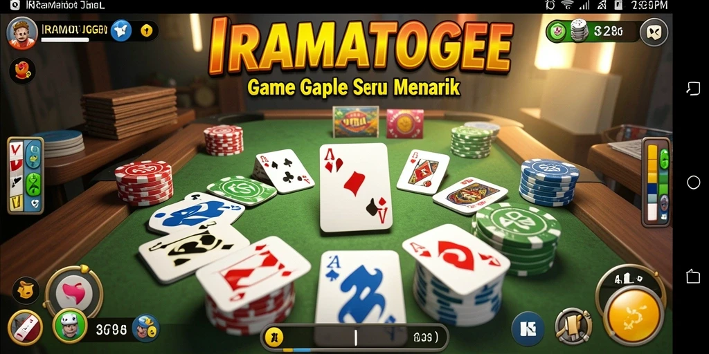 Tampilan menarik dari gameplay Gaple yang seru.