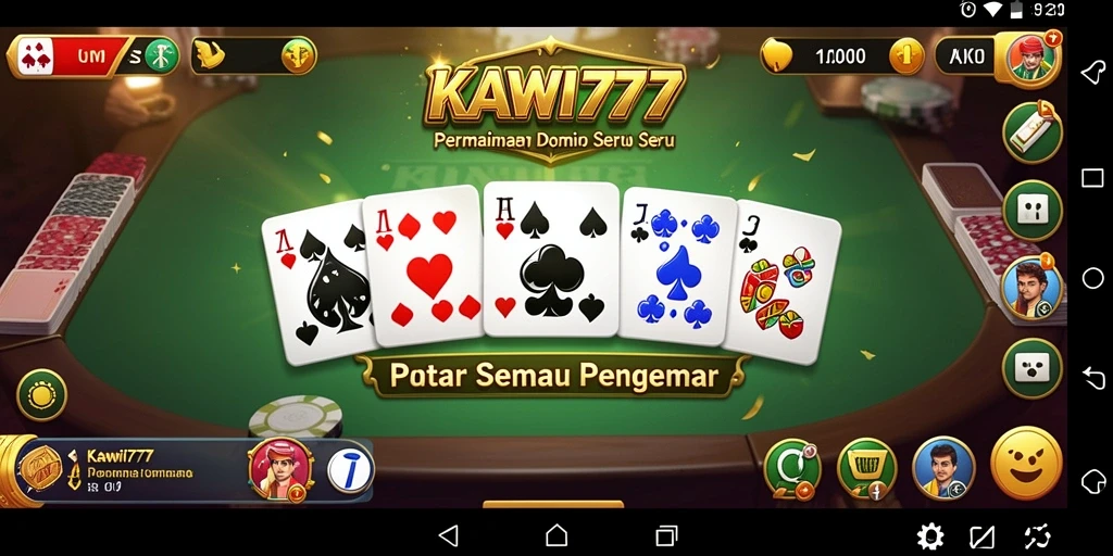 Tampilan menarik gameplay Domino KAWI777 dengan grafis menawan.