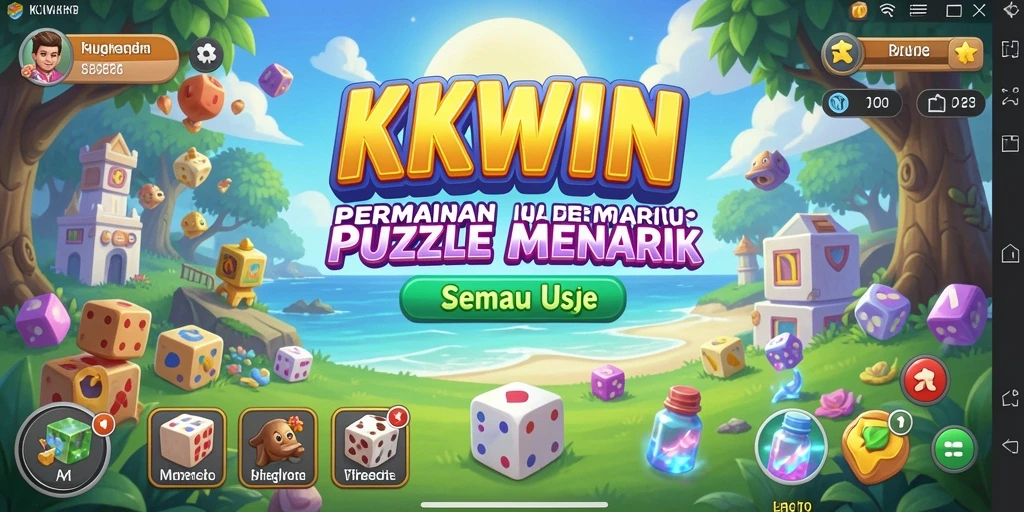 Screenshot gameplay KKWIN yang menampilkan tantangan puzzle yang menarik.