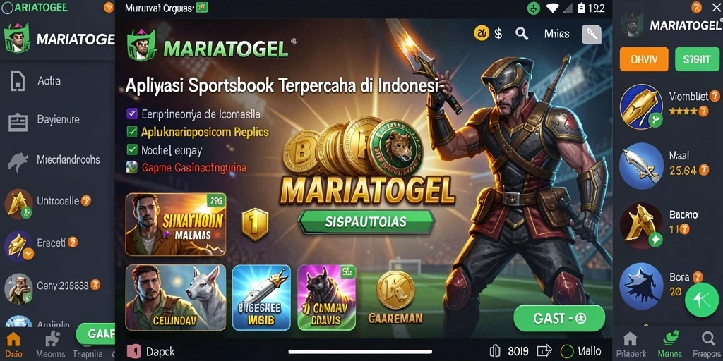 Tampilan gameplay MARIATOGEL yang intuitif dan menarik.