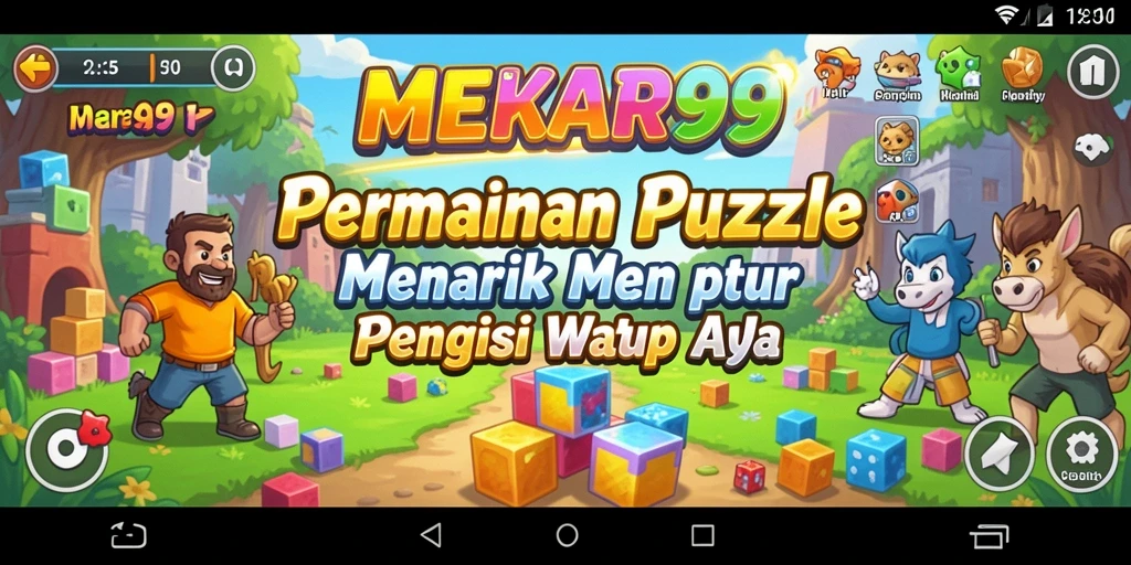 Tangkapan layar gameplay MEKAR99 menunjukkan serunya menyusun puzzle.