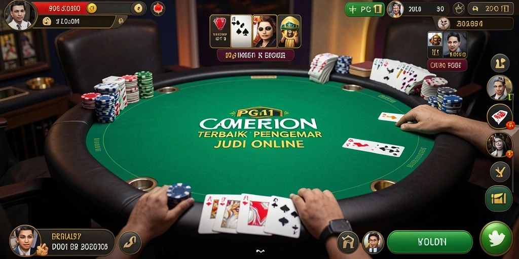Screenshot PG11 menampilkan pemain yang tenggelam dalam permainan poker yang seru.