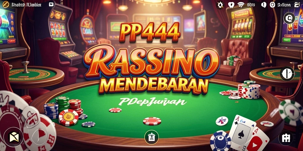 Screenshot gameplay PP444 yang menunjukkan suasana Kasino yang mendebarkan.
