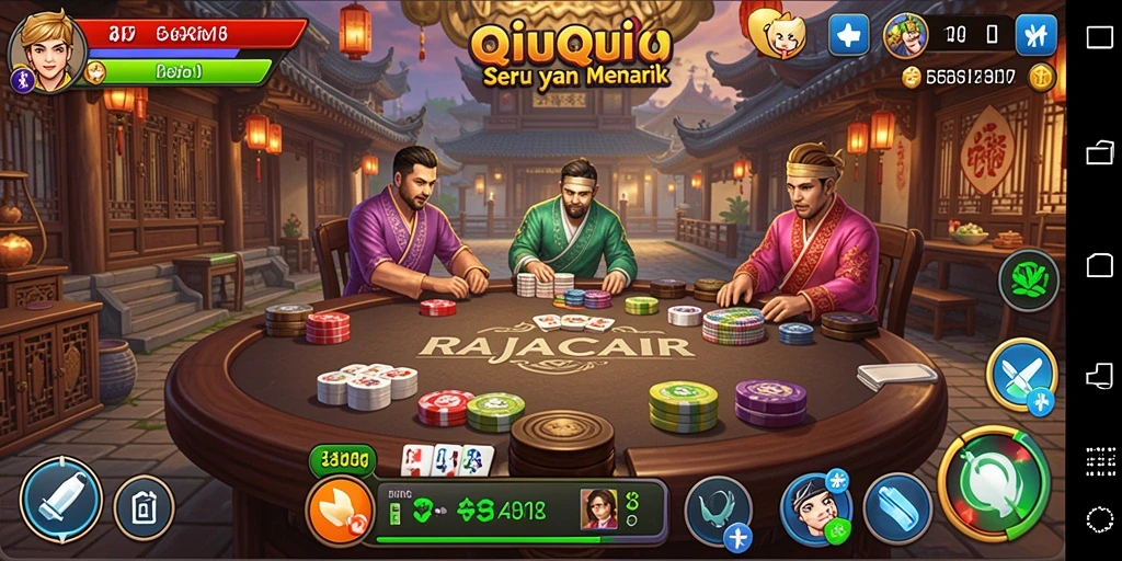 Screenshot gameplay QiuQiu di RAJACAIR yang mengasyikkan.