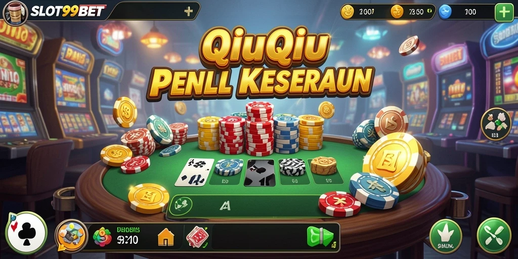 Screenshot menampilkan sesi seru bermain QiuQiu di SLOT99BET.