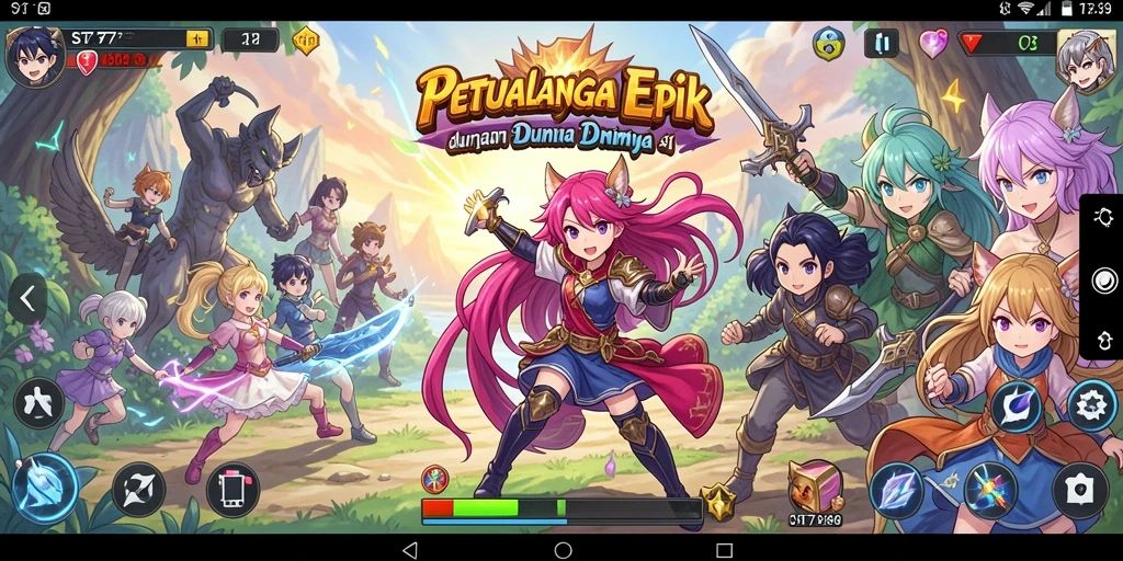 Tampilan menarik dari gameplay ST789 yang kaya akan elemen Anime.