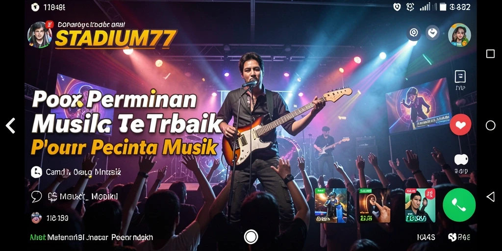 Tampilan gameplay STADIUM77 dengan iringan musik yang menyenangkan.