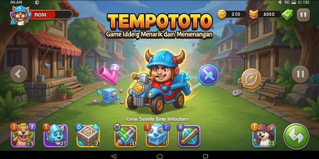 Tampilan gameplay TEMPOTOTO yang seru dan menarik.