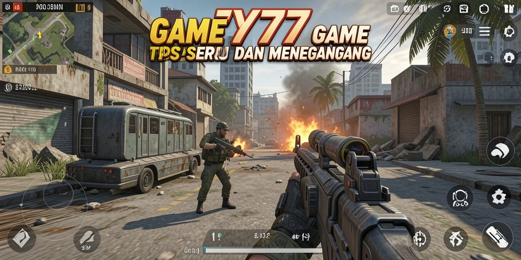 Tampilan gameplay seru TYA777 saat bertarung di arena.