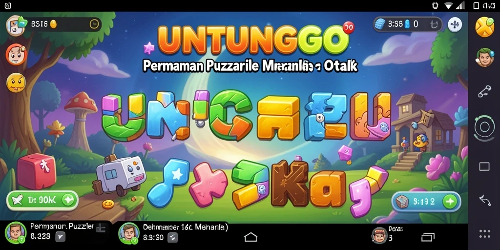Tampilan gameplay seru UNTUNGGO dengan berbagai tantangan puzzle.