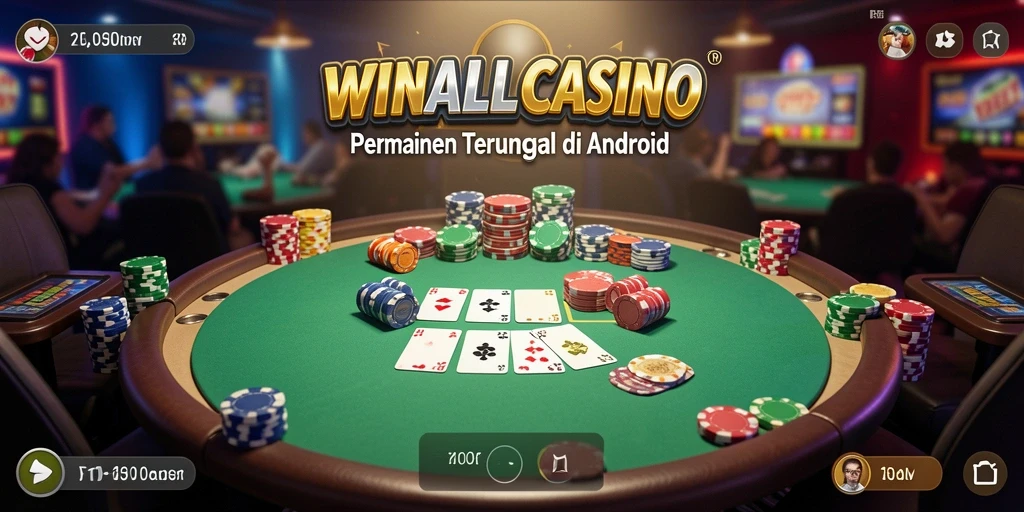 Tampilan gameplay Poker yang seru di WINALLCASINO.